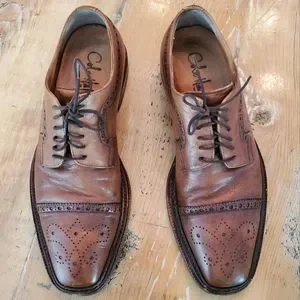 Cole haan Collection Mens Oxford size 8 Tan Cole Haan Mens C25805 Wing Tip Ox Oxford British Tan Size 8  main image 2